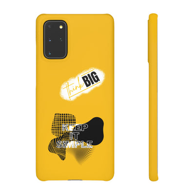 Handyhülle gelbe - Yellow Snap Case - 'Think BIG' for Motivated Individuals
