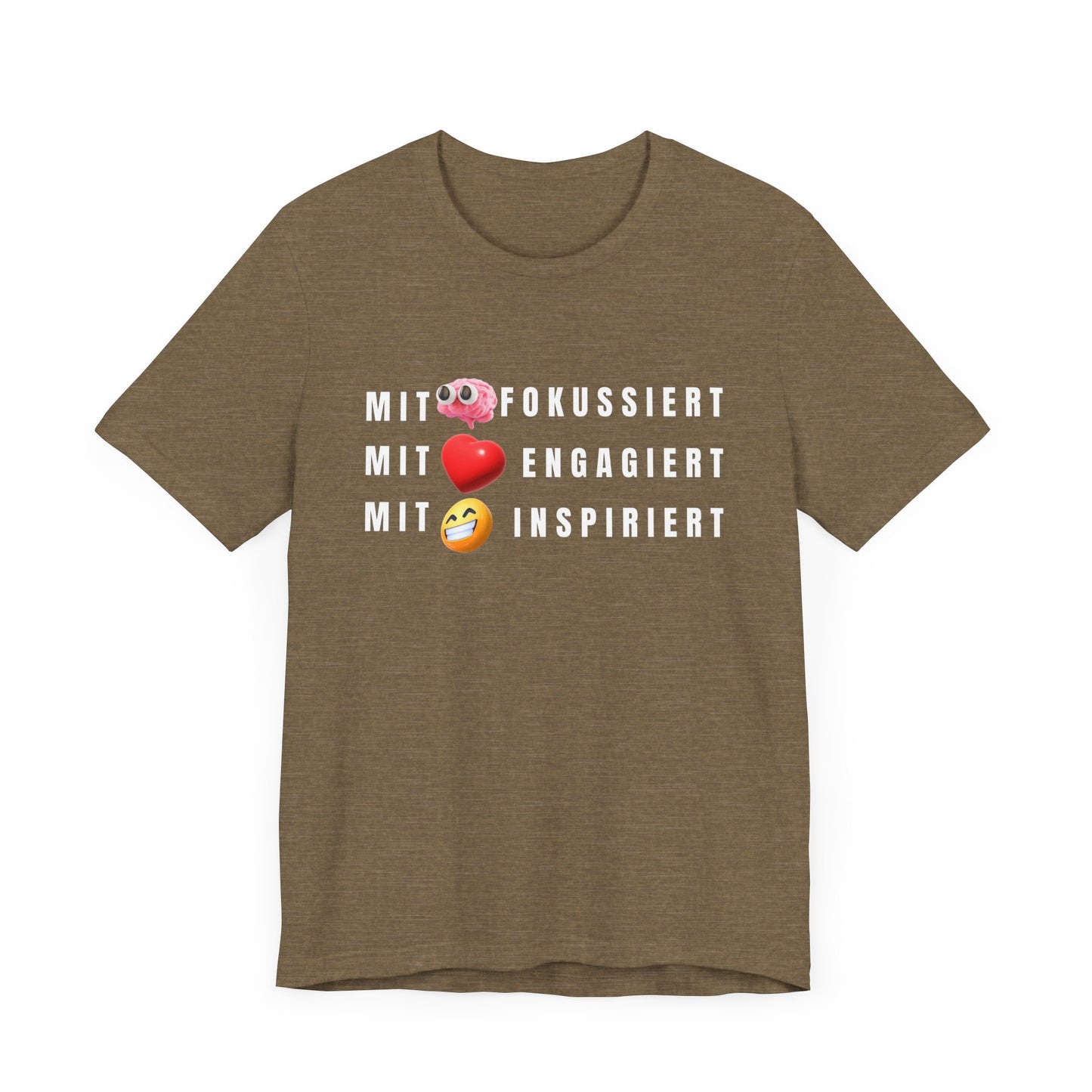 Inspirational Emoji T-Shirt Herz - Hirn - Humor - Heart - Mind - Humor