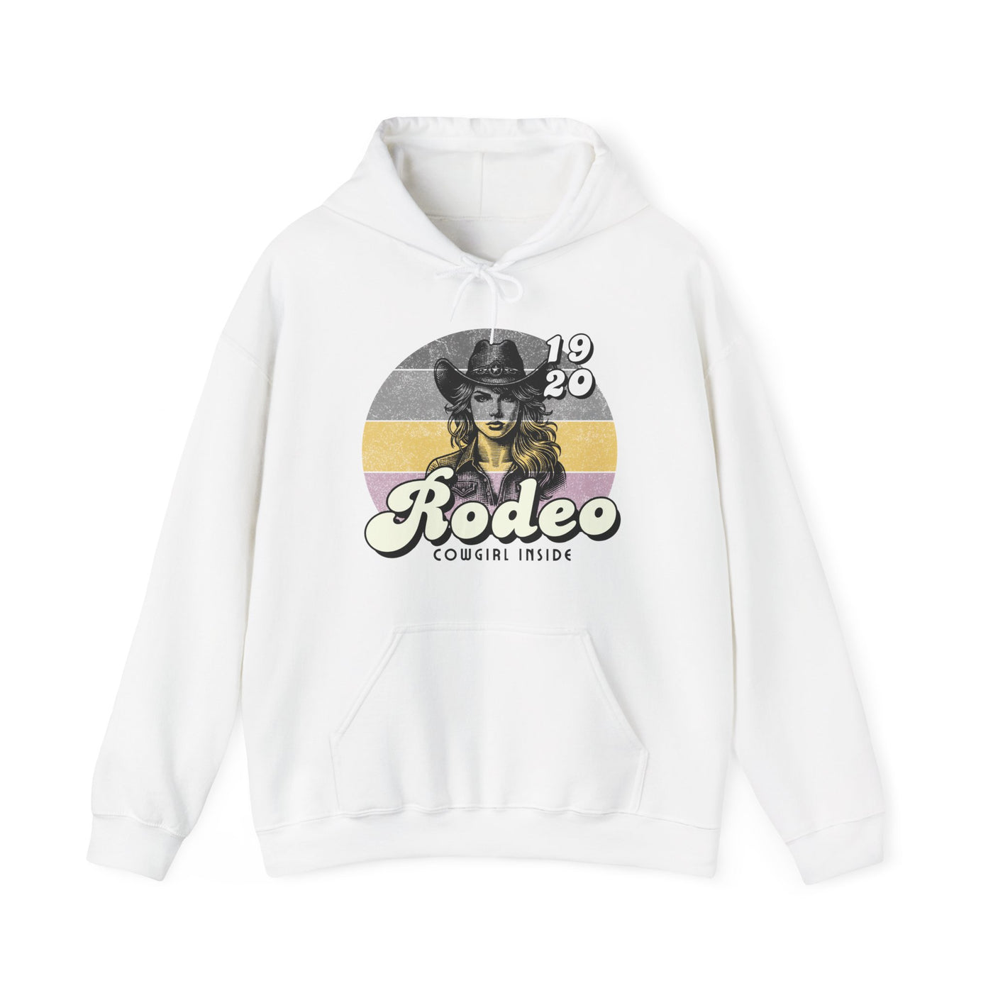 Rodeo Cowgirl Hooded HOODIE - Unisex Heavy Blend™ - Retro Style