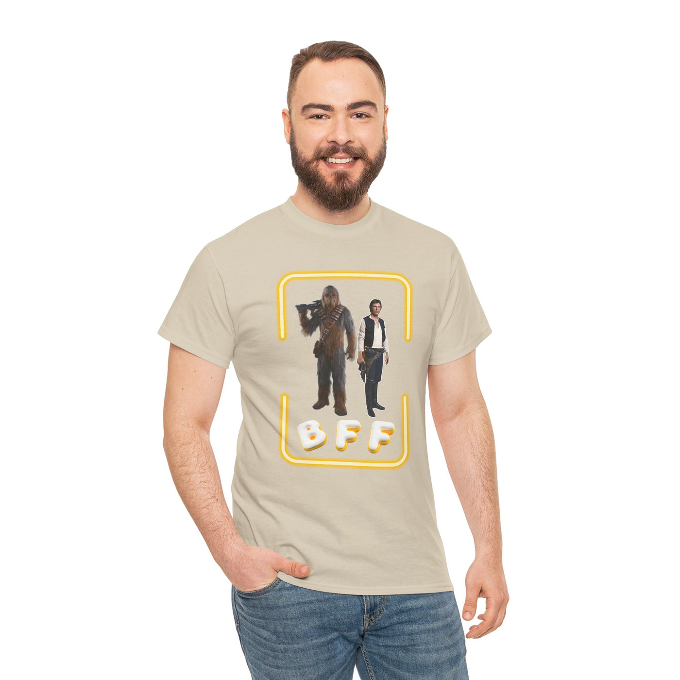BFF Chewbacca &amp; Han Solo Unisex Heavy Cotton Shirt