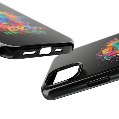 Minecraft Inspired Tough Phone Case - Handyhülle  "Bock auf anders" Colorful Gamer Design