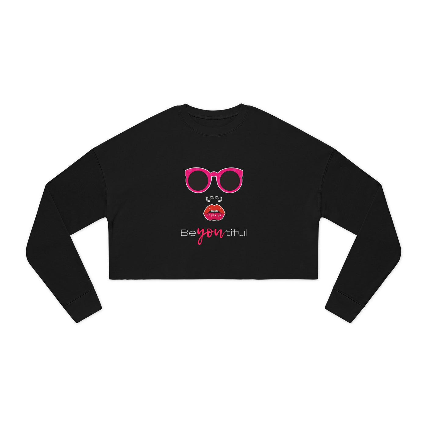 Chic Cropped Sweatshirt - Be You, Be Beautiful, Trendy Apparel, Gifts for Her, Casual Style, Fashion Statement