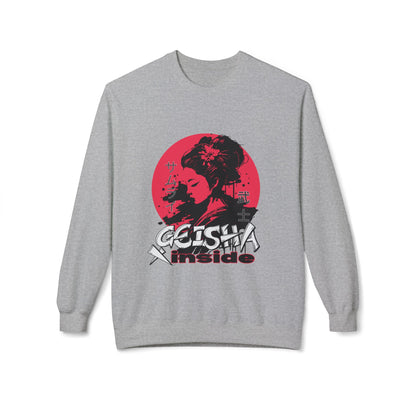 Unisex "Geisha Inside"Fleece Sweatshirt, Cozy