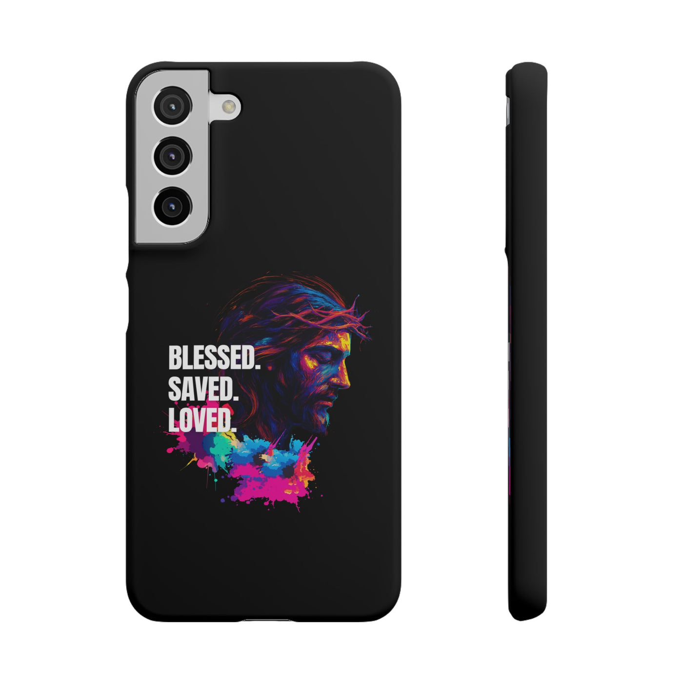 Blessed Saved loved - Snap Case - Jesus