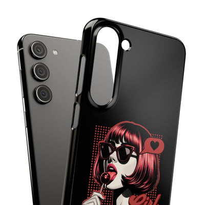 Retro Girl Snap Case Handyhülle