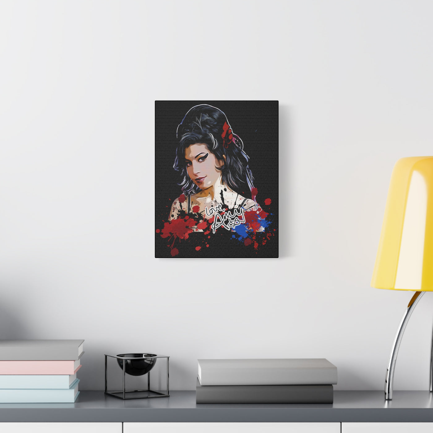 Amy Winehouse Art Canvas - Stretched Wall Decor with Signature