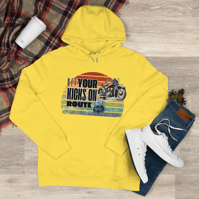 Retro Route 66 Motorcycle Hoodie Sweatshirt - Get your kicks on route 66