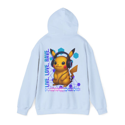 Rave Hoddie, Live Love Rave - Techno - Pokemon