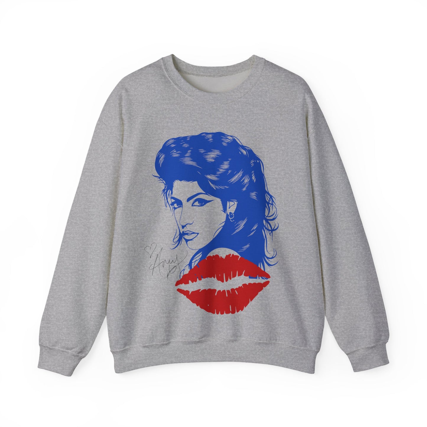 Amy Retro Kiss Graphic Hooded Sweatshirt for Fashion Lovers