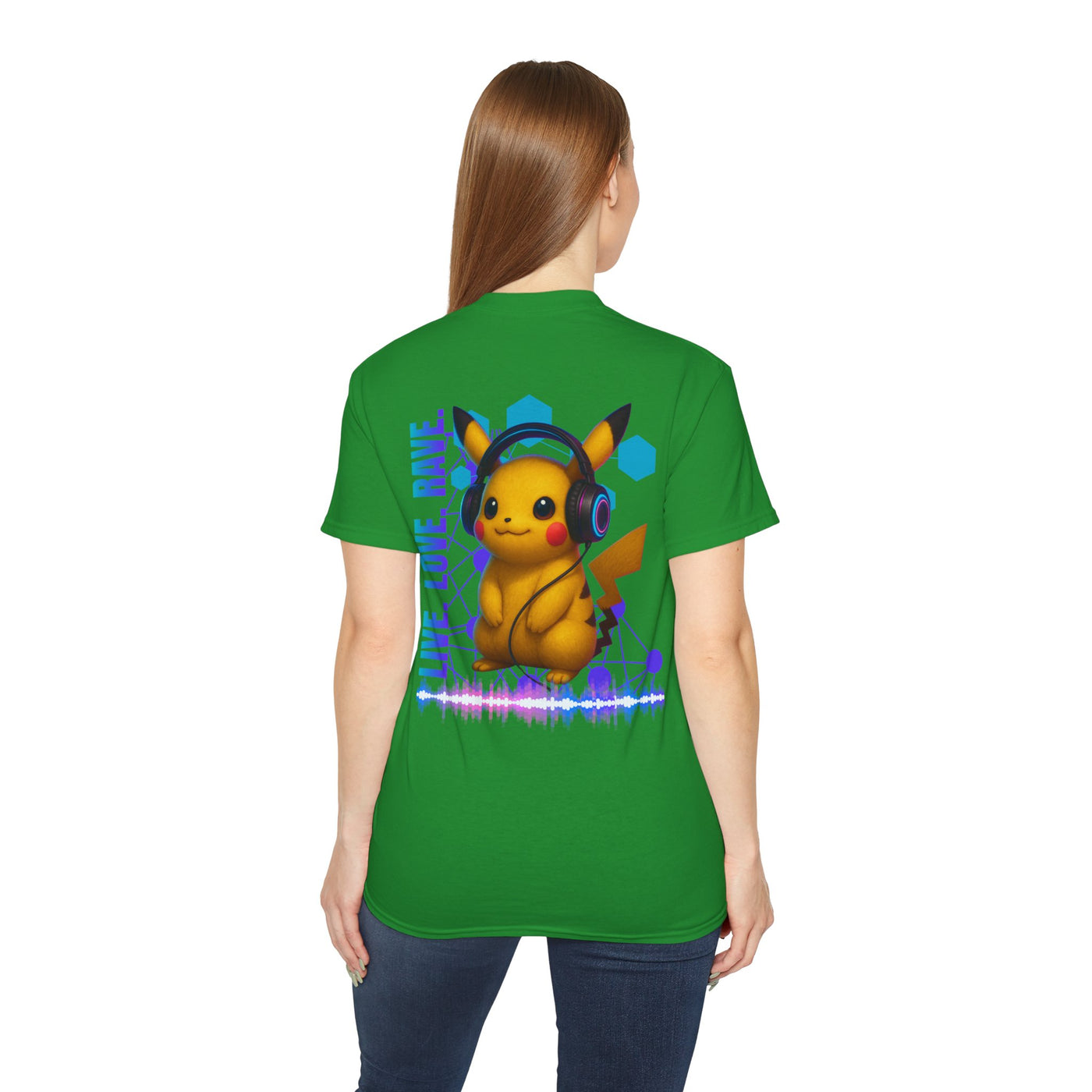 Rave T-Shirt, Fun Music Shirt, Live Love Rave - Techno - Pokemon