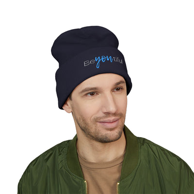 Vibrant "BeYoutiful" Cuffed Beanie - Stylish Embroidered Hat for Self-Expression