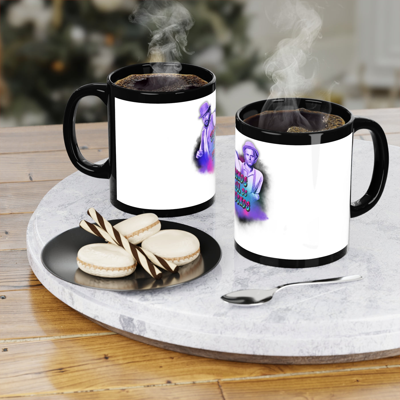 Friends will be friends - Bud Spencer - Terence Hill -  Coffee Mug Tasse  - 11oz Black Mug