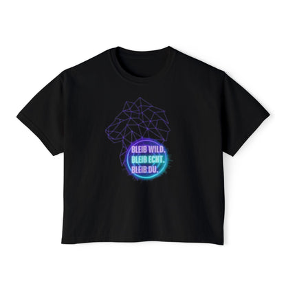 Wild Spirit Women's Boxy Tee | Motivational Graphic Top | Casual Wear, Gift for Nature Lovers, Birthday, Inspirational Tees