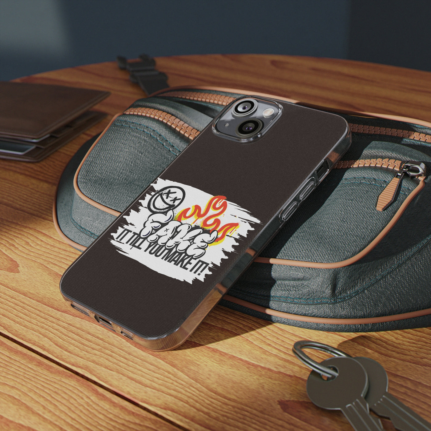 Handyhülle Fake till you make it - Clear Silicone Phone Cases,