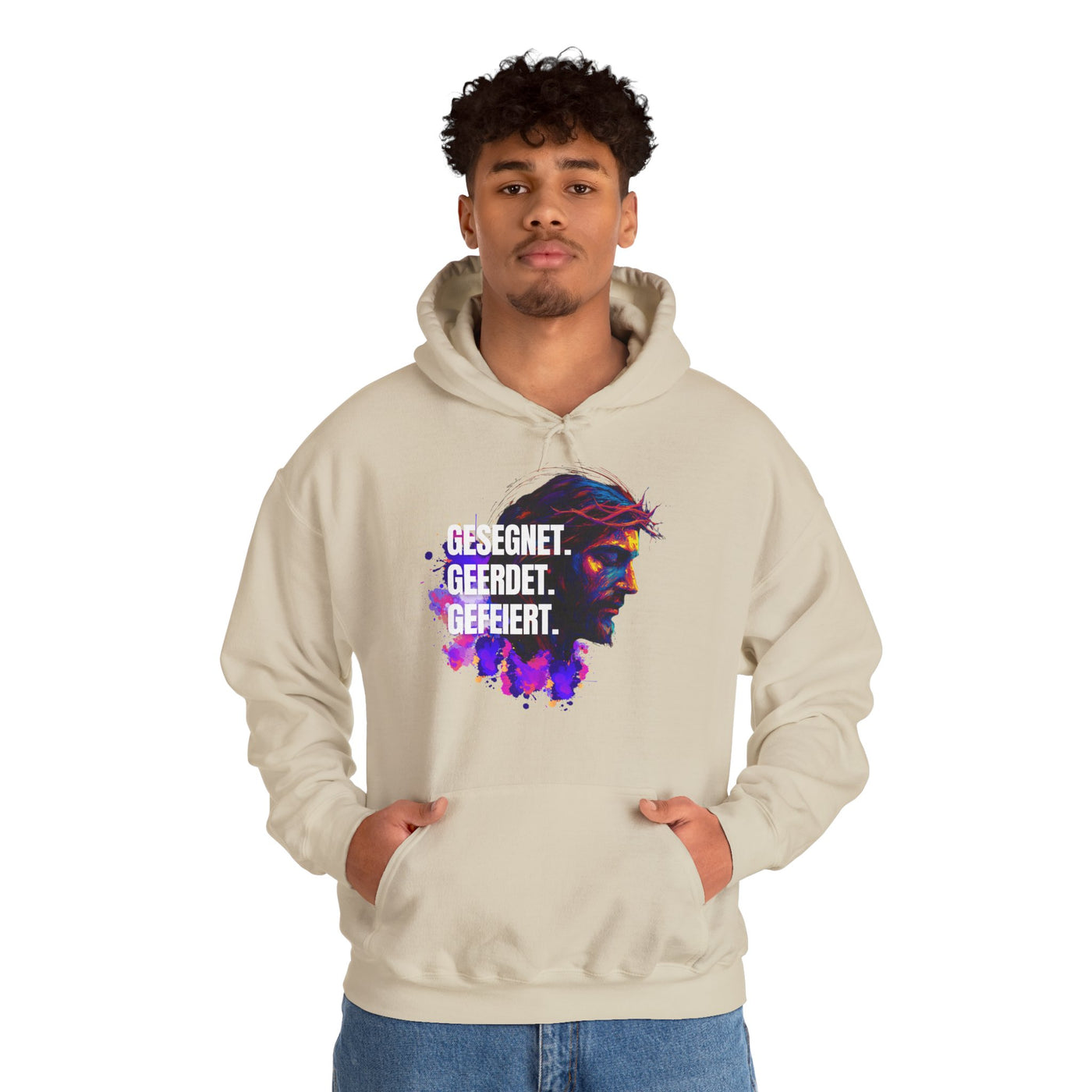 Jesus Colorful - with saying Blessed- Grounded - Celebrated