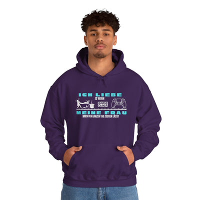 Gaming Love Unisex Hooded Sweatshirt - "Ich Liebe Es Wenn Meine Frau"