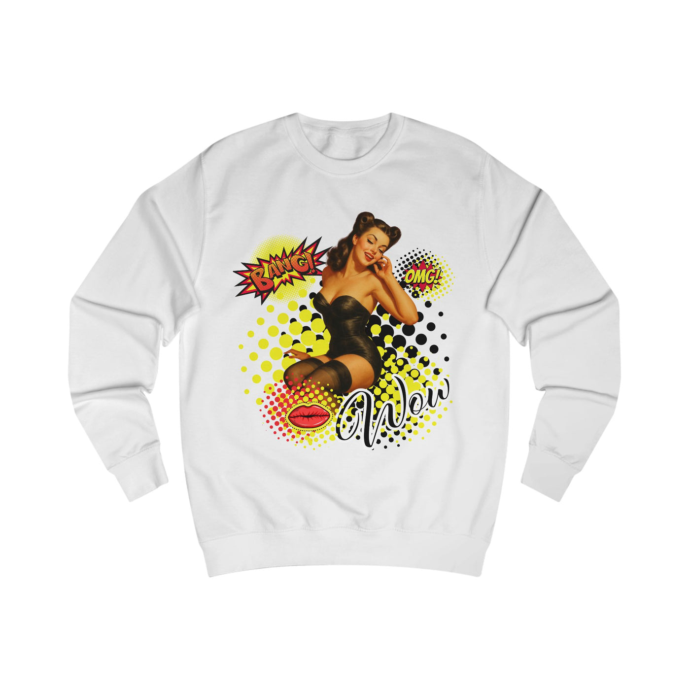Retro Pop Art Unisex Sweatshirt - 'Bang', 'OMG', 'Wow' Statement Design