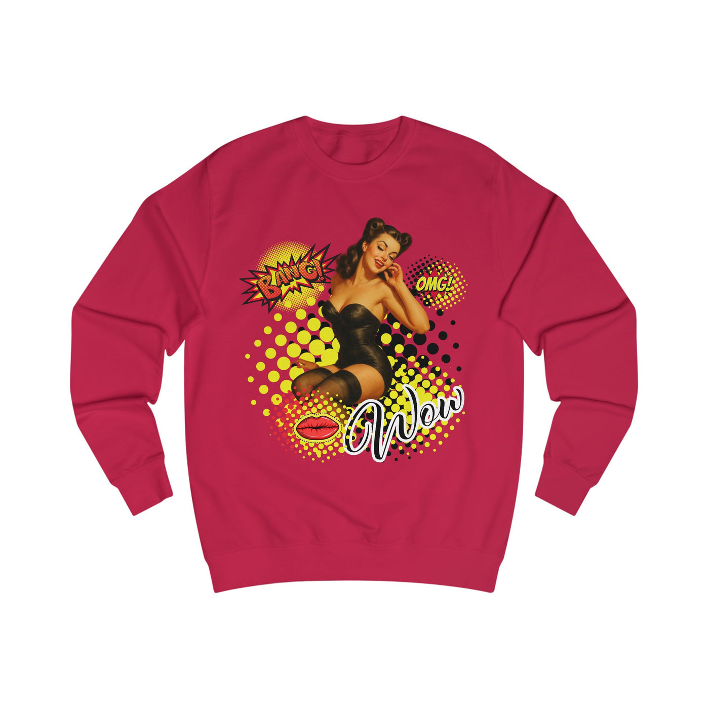 Retro Pop Art Unisex Sweatshirt - 'Bang', 'OMG', 'Wow' Statement Design