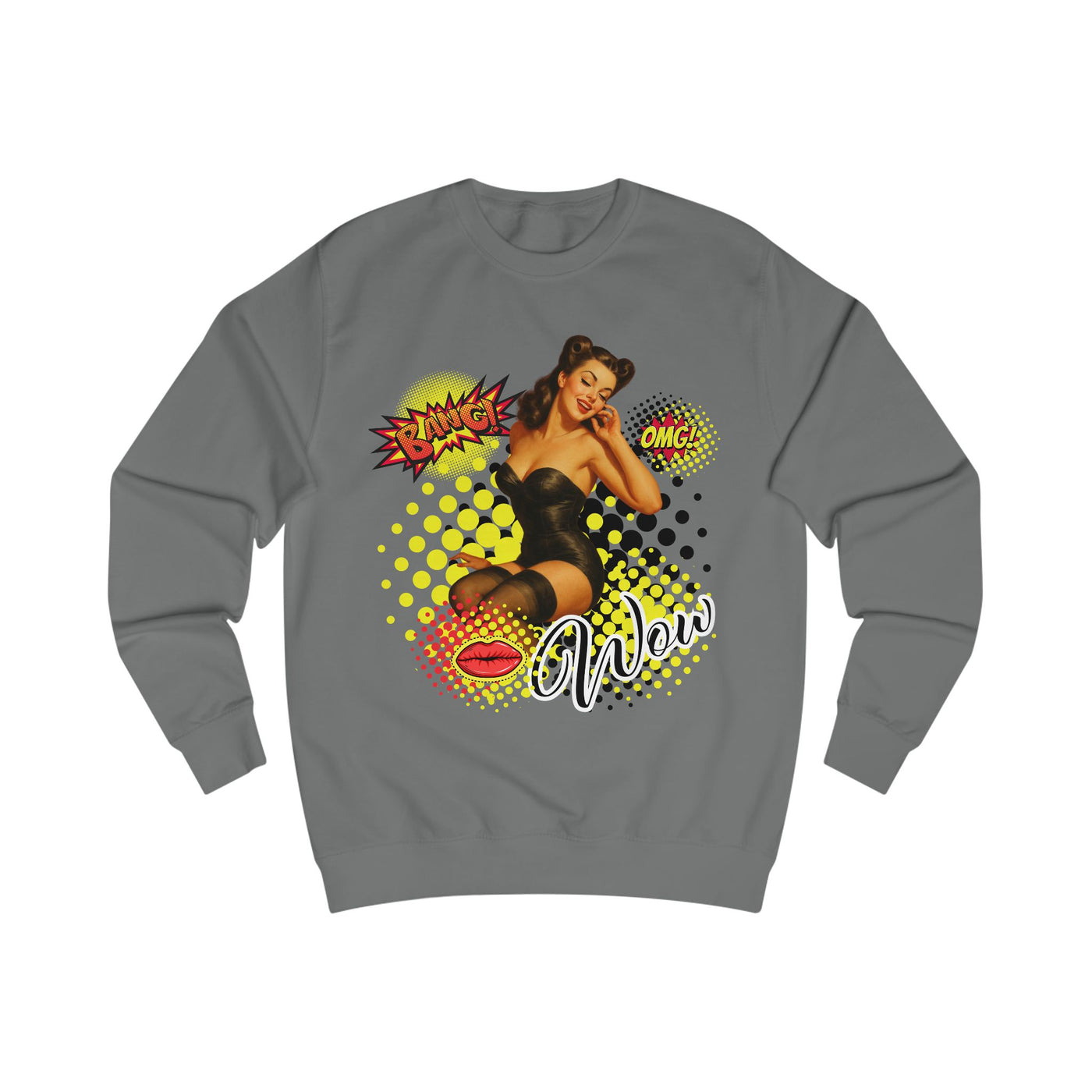 Retro Pop Art Unisex Sweatshirt - 'Bang', 'OMG', 'Wow' Statement Design