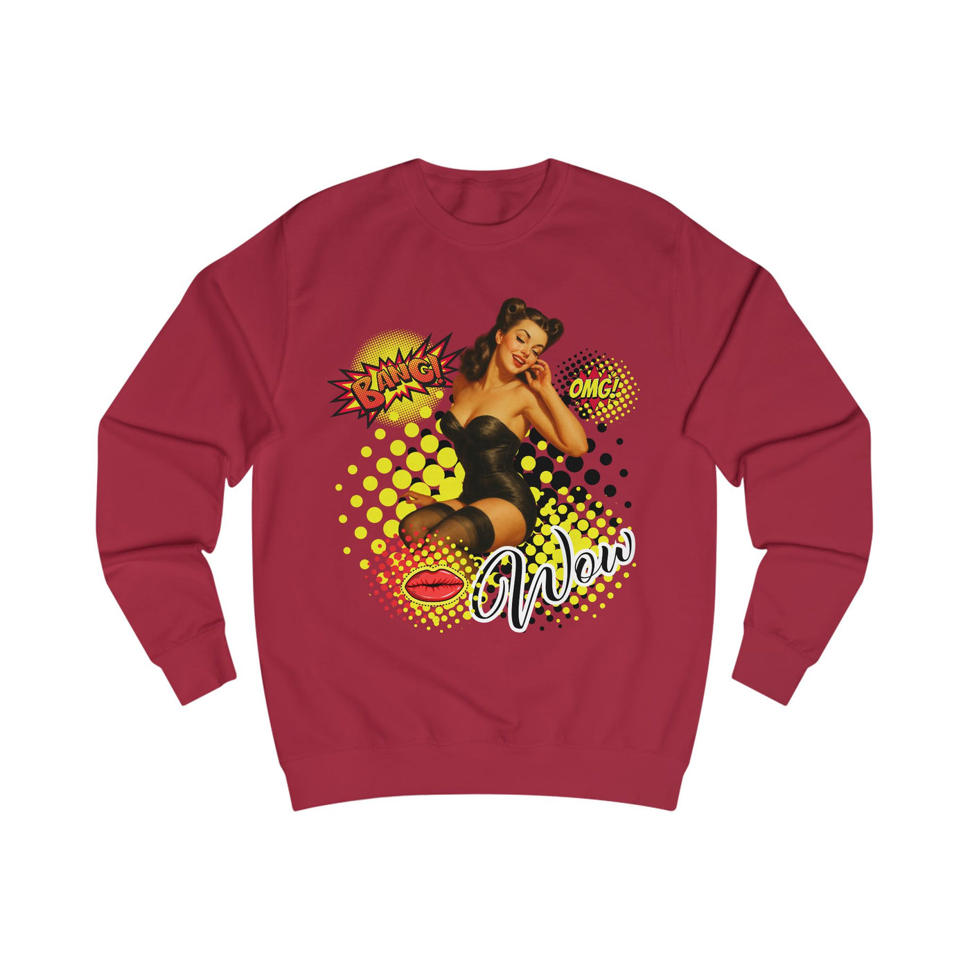 Retro Pop Art Unisex Sweatshirt - 'Bang', 'OMG', 'Wow' Statement Design