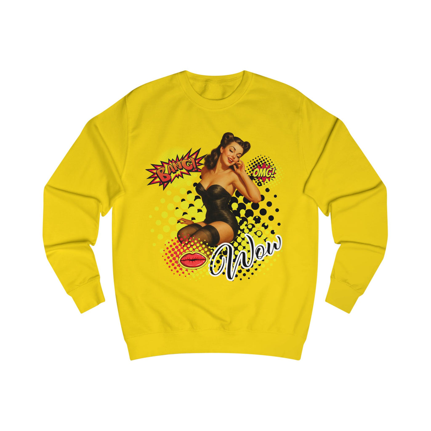Retro Pop Art Unisex Sweatshirt - 'Bang', 'OMG', 'Wow' Statement Design
