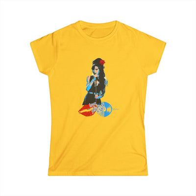 Amy Winehouse Bold Floral Art Women's Shirt