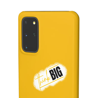 Handyhülle gelbe - Yellow Snap Case - 'Think BIG' for Motivated Individuals