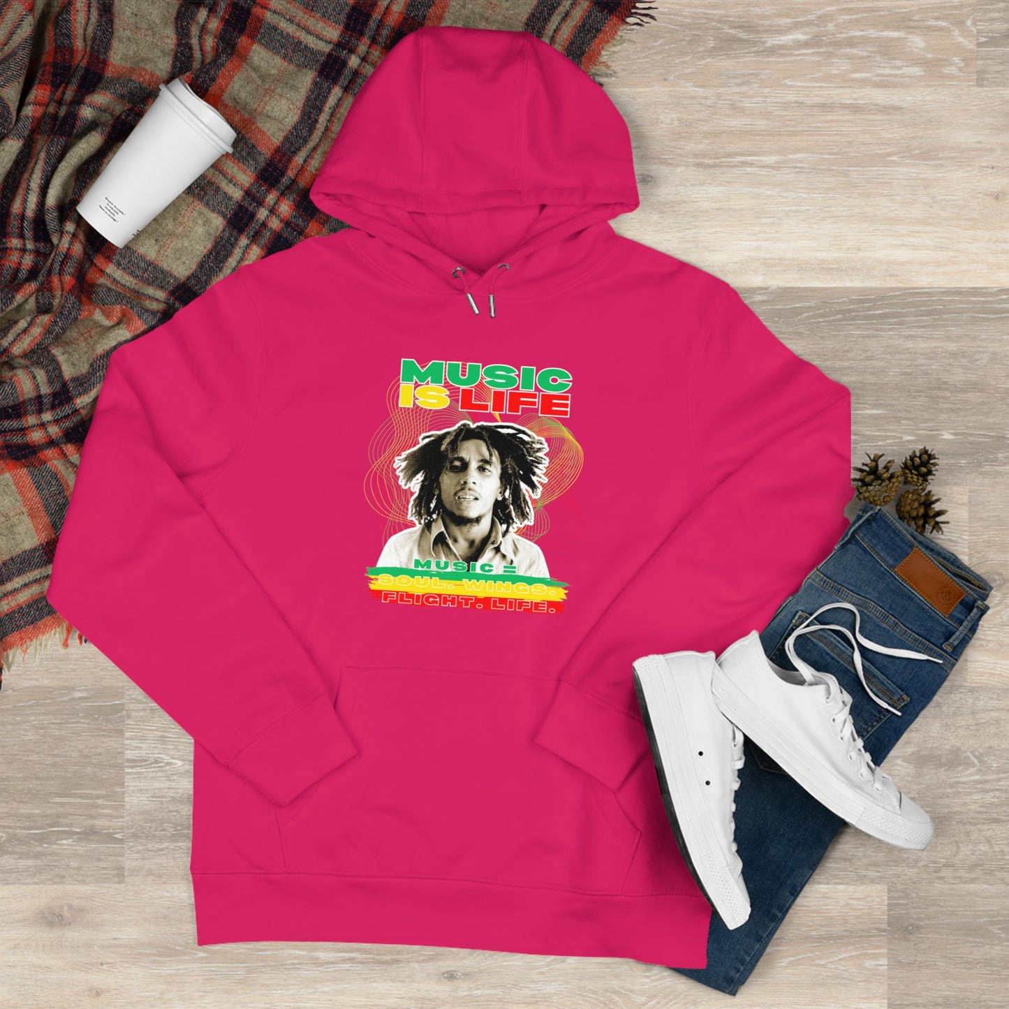 Music Is Life King Hooded Sweatshirt | Perfect for music lovers
