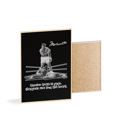 Boxing Inspired Wall Art Poster with Wooden Frame - Muhammad Ali 
