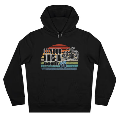 Retro Route 66 Motorcycle Hoodie Sweatshirt - Get your kicks on route 66