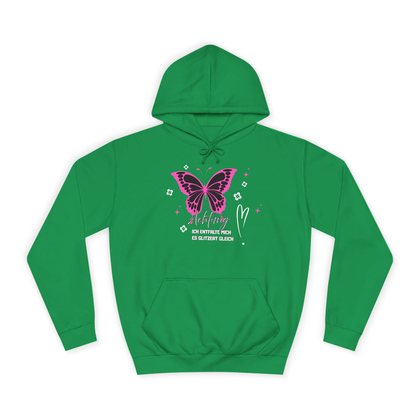 Hoodie Achtung ich entfalte mich - es glitzert gleich