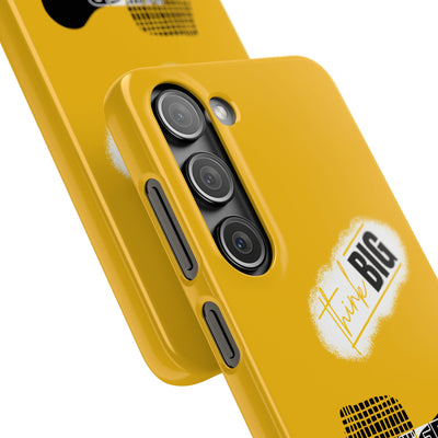 Handyhülle gelbe - Yellow Snap Case - 'Think BIG' for Motivated Individuals