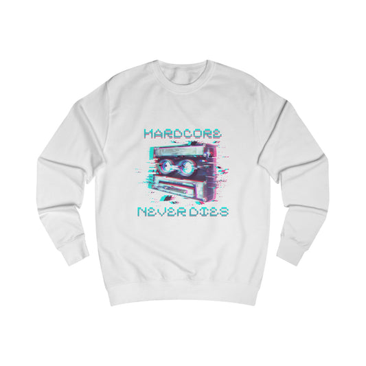 Techno Vintage-Inspired Unisex Sweatshirt - Hardcore Never Dies - Streetwear