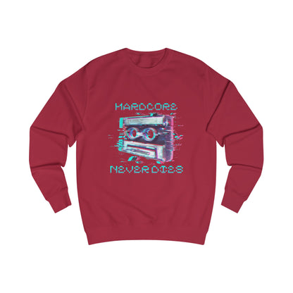 Techno Vintage-Inspired Unisex Sweatshirt - Hardcore Never Dies - Streetwear