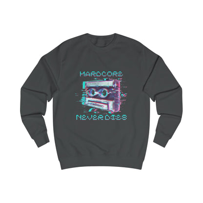 Techno Vintage-Inspired Unisex Sweatshirt - Hardcore Never Dies - Streetwear