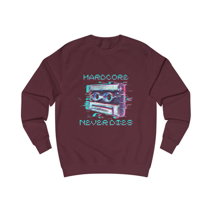 Techno Vintage-Inspired Unisex Sweatshirt - Hardcore Never Dies - Streetwear