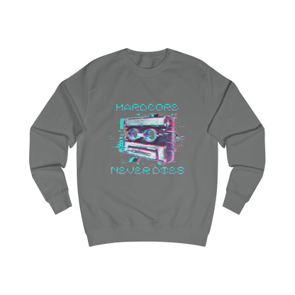 Techno Vintage-Inspired Unisex Sweatshirt - Hardcore Never Dies - Streetwear
