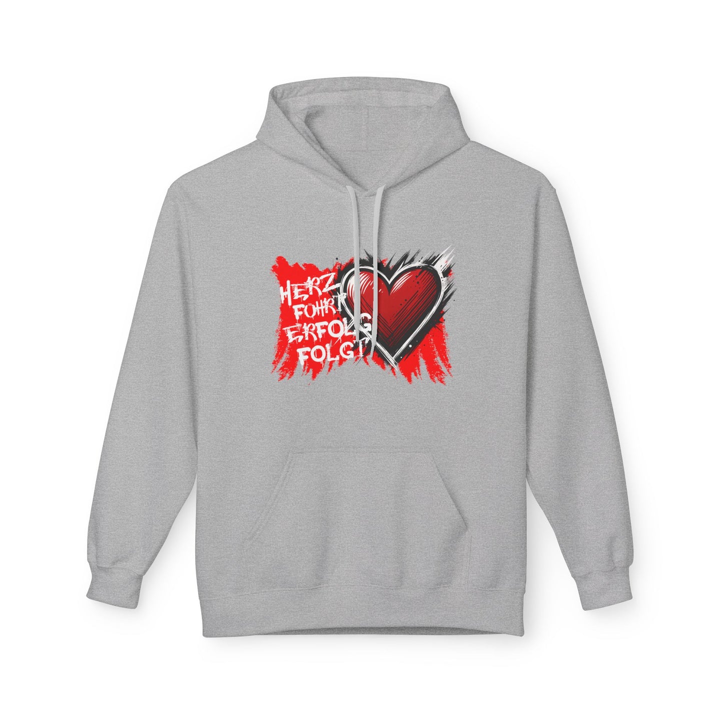 Herz führt Erfolg folgt Hoodie
