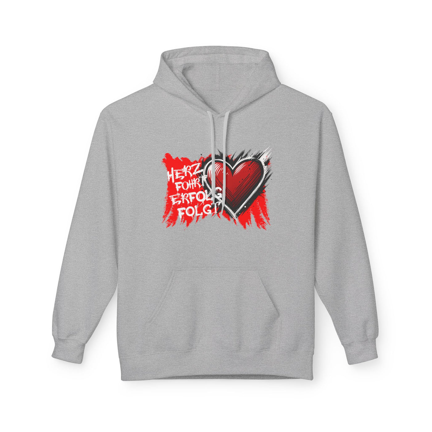Herz führt Erfolg folgt Hoodie