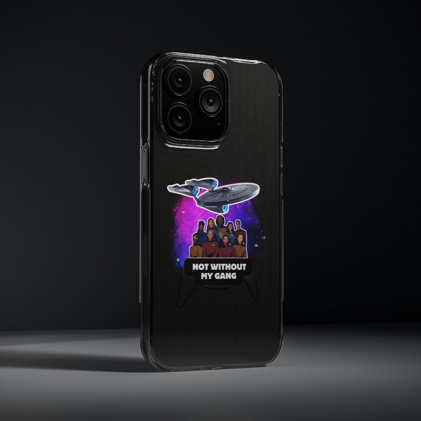 Galaxy-Inspired Soft Phone Case - Not Without My Gang, Star Trek Lovers Handyhülle