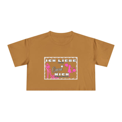 Ich liebe shoppe "Shopping Queen" Crop Tee  copped Shirt
