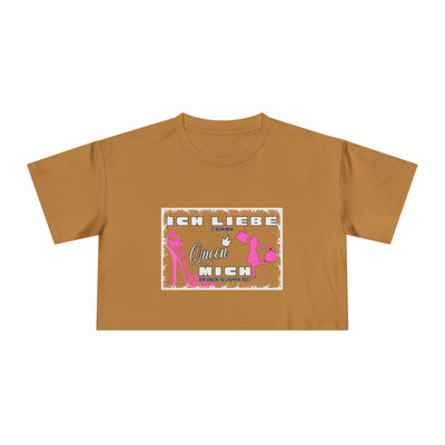 Ich liebe shoppe "Shopping Queen" Crop Tee  copped Shirt