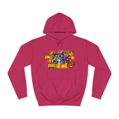 Superhero Graphic Hoodie, Unisex College Sweatshirt, Marvel DC Fans Apparel, Comic Book Lover Gift, Fun Cosplay Outfit