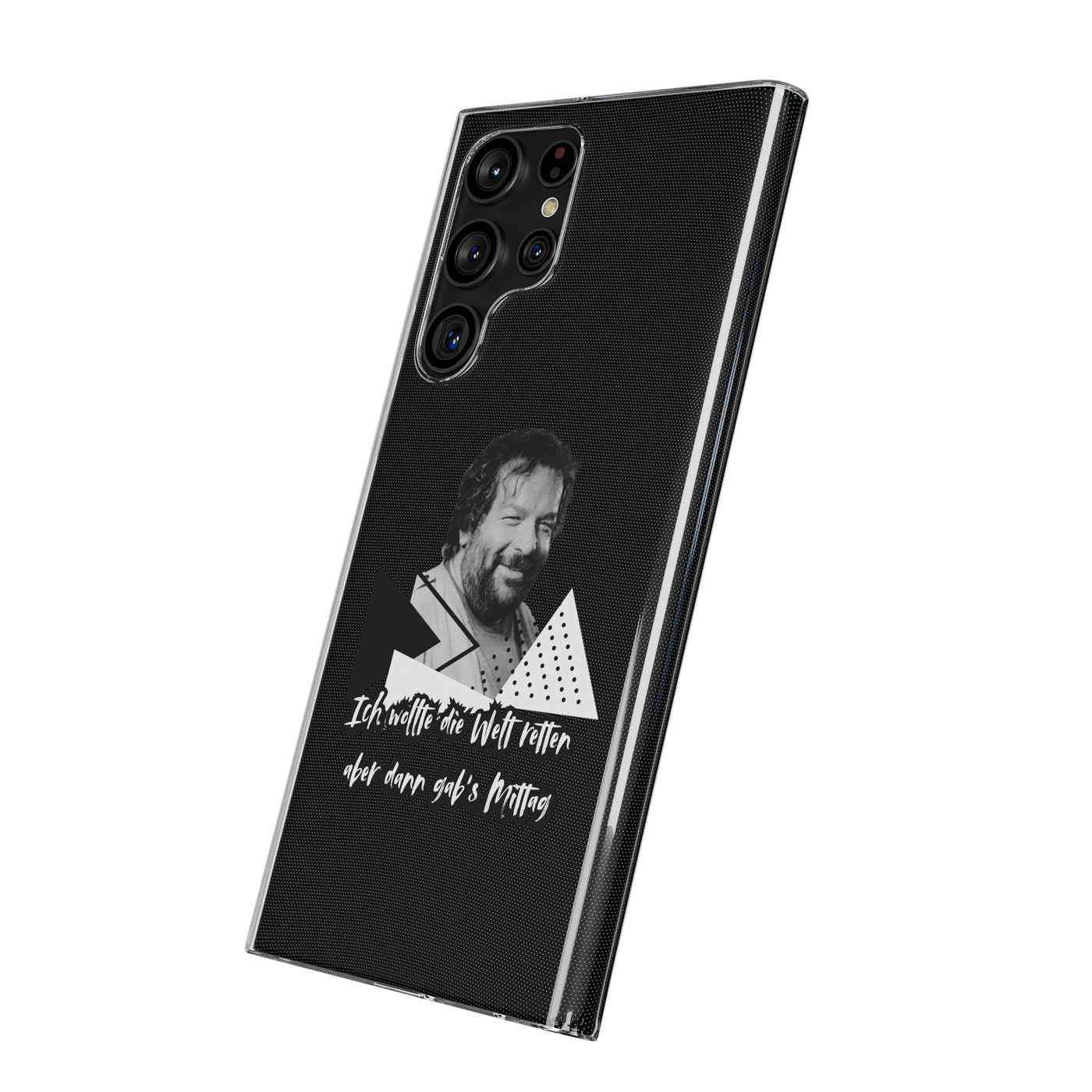 Handyhülle Unique Phone Cover, Ich wollte die Welt retten, dann gabs Mittag