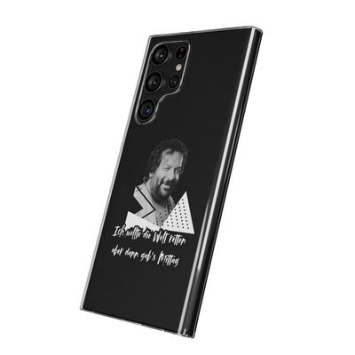 Handyhülle Unique Phone Cover, Ich wollte die Welt retten, dann gabs Mittag