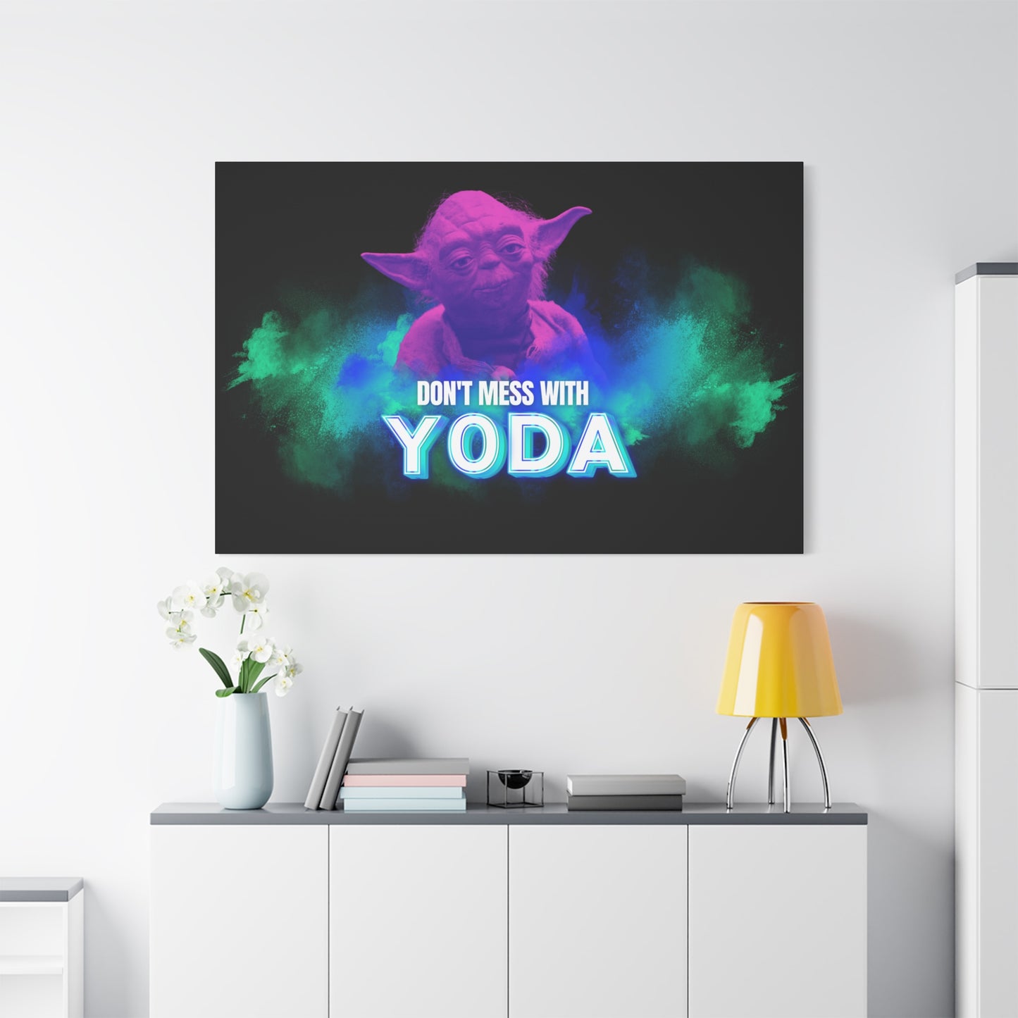 Inspirational Yoda Canvas Art - Modern Wall Decor for Star Wars Fans 