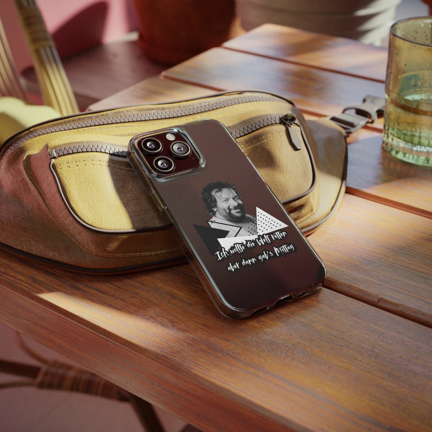 Handyhülle Unique Phone Cover, Ich wollte die Welt retten, dann gabs Mittag