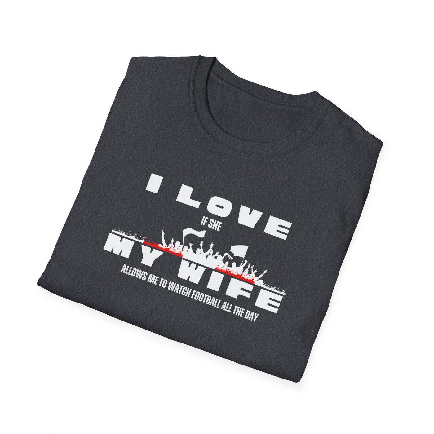 Minimalist Red Graphic Unisex T-Shirt - I love my wife 
