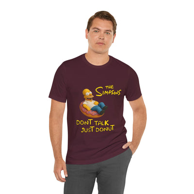 The Simpsons Donut Lover Tee - Funny Graphic T-Shirt -unisex
