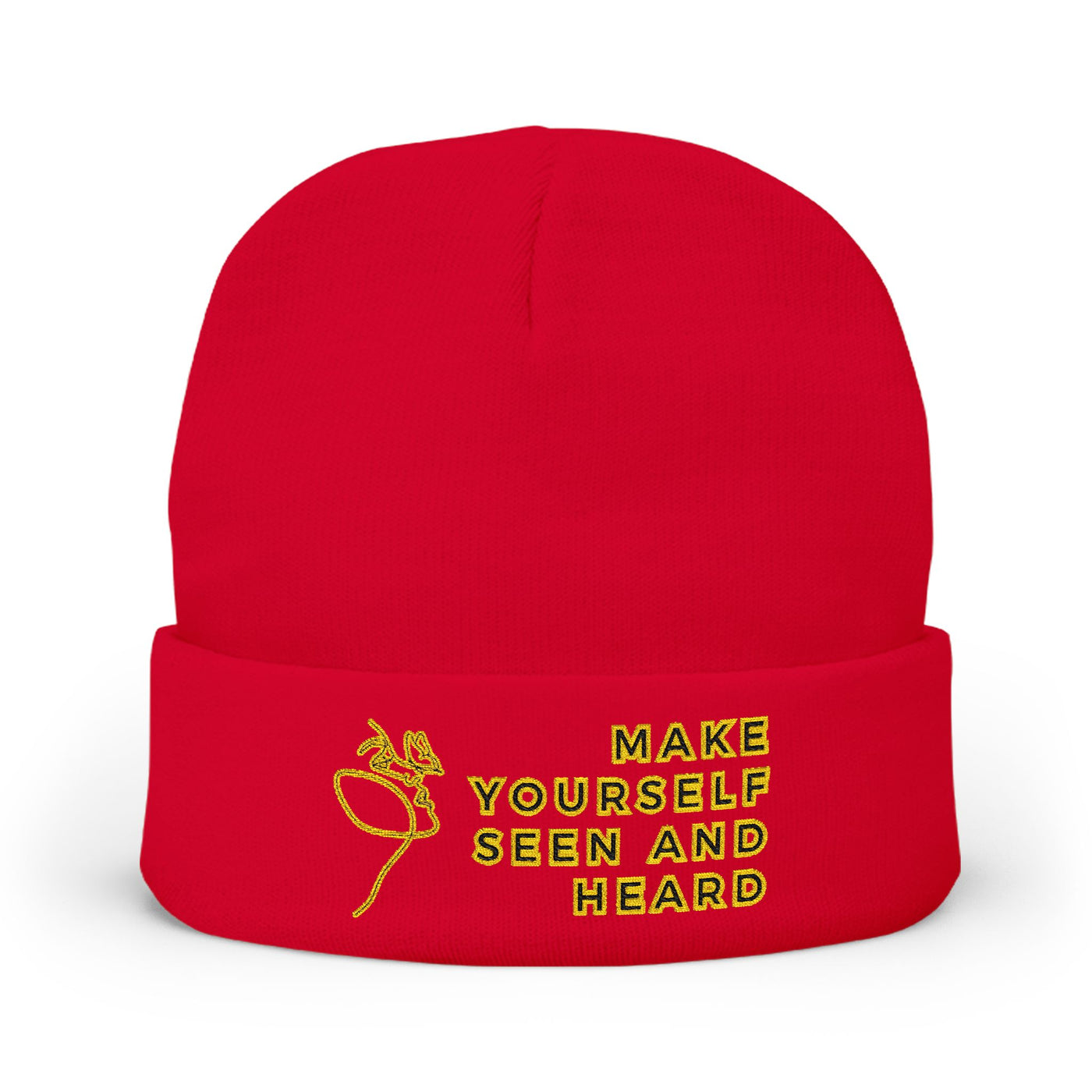 Make yourself seen and heard - Beanie, Knit Beanie, Custom Beanie Hat